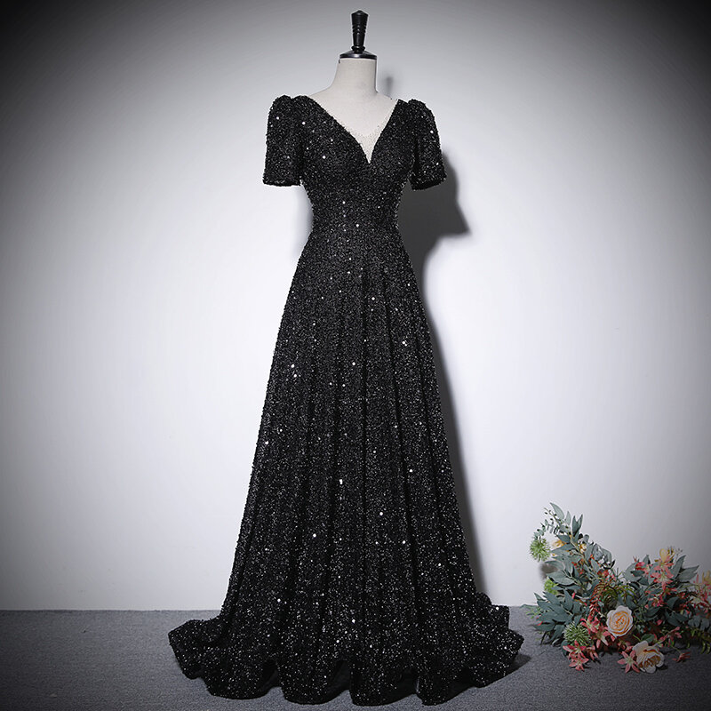 Robe de soirée longue de luxe élégante pour femmes, robes de gala pour événements spéciaux, robe de Rhde célébrité, 2023