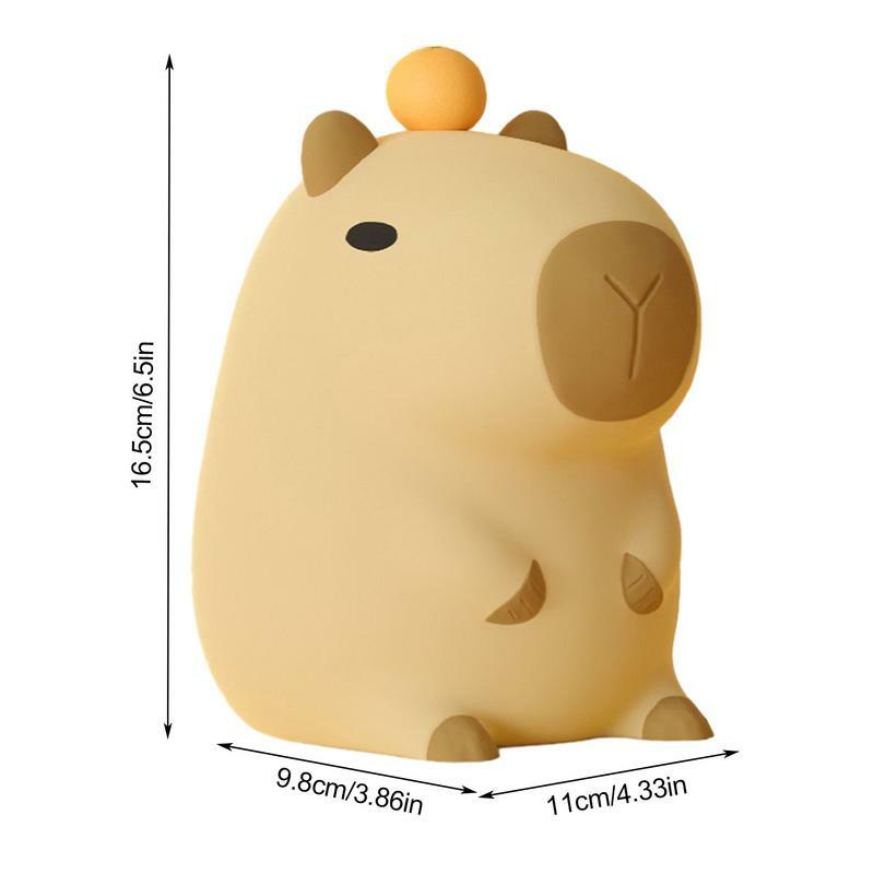 Capybara Silicone Night Light Cute Panda Rechargeable Adjustable Brightness Timing Rechargeable Sleep Nightlights For Kids Room