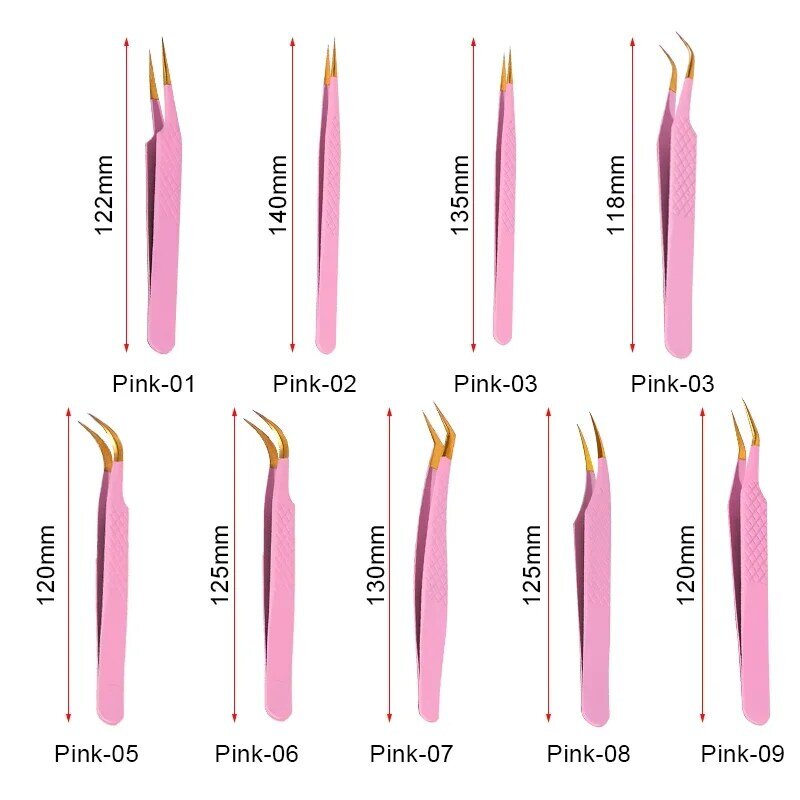 Nieuwe Anti-Statische Wimper Pincet Professionele Precisie Pincet Rvs Pincet Lash Extension Nail Art Make-Up Tools