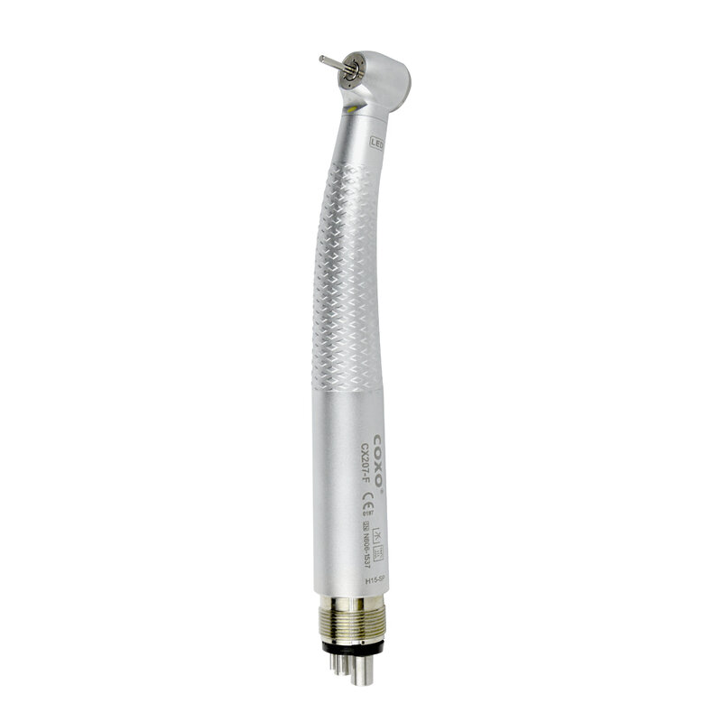 COXO Dental High Speed Handpiece Push Button With LED Light 3 Way Spray 3 Air Dentist Tool
