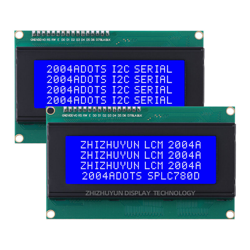 لوحة محول IIC أحادية اللون ، ضوء أخضر زمردي ، عرض الأحرف السوداء ، PCF8574T ، I1C12C ، واجهة 5V ، 2004A