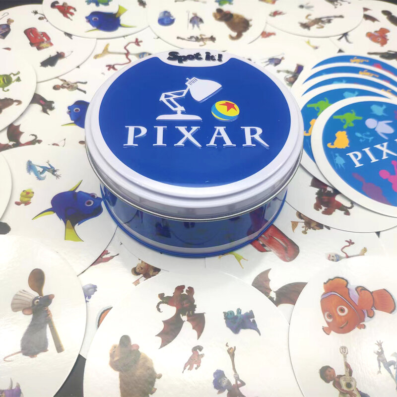 Spot It-Juego doble de cartas de Pokémon, Hello Kitty, Disney, Pixar, Sanrio, 100 piezas, juguete de fiesta, regalos para niños