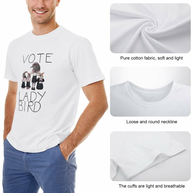 Vote Lady Bird T-shirt suor camisa verão roupas designer t shirt homens
