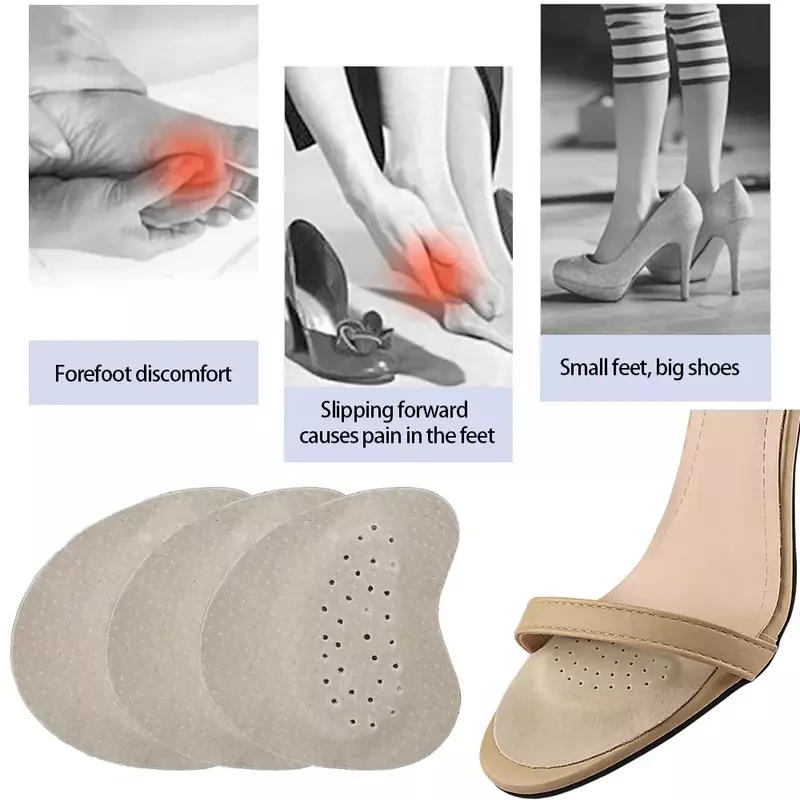 แผ่นหนังรองเท้าส่วนหน้าสำหรับรองเท้าส้นสูงผู้หญิง2ชิ้นแผ่นที่รองส้นเท้ากันลื่นแผ่นรอง Relief เจ็บแผ่นรองนิ้วเท้า