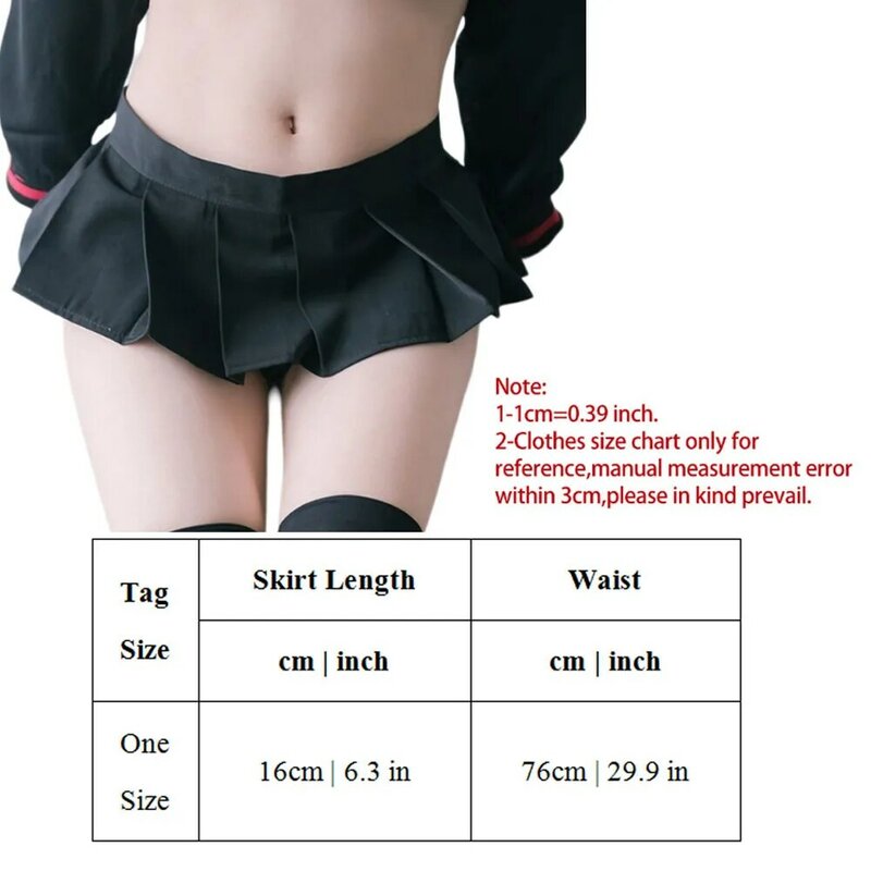 Черная ультра-юбка с защитой от протекания ягодиц, сексуальное женское порнографическое платье-матрос с низкой талией, одежда для косплея