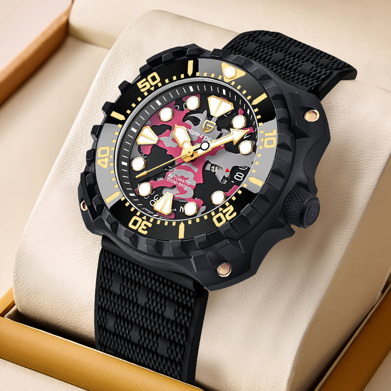 Новые дизайнерские мужские автоматические механические часы PAGANI NH35, Роскошные сапфировые водонепроницаемые часы из нержавеющей стали для мужчин