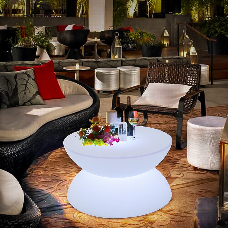 Современная атмосферная лампа в виде кролика, светодиодный креативный светящийся кофейный столик, USB лампа с дистанционным управлением, Декор, мебель для бара