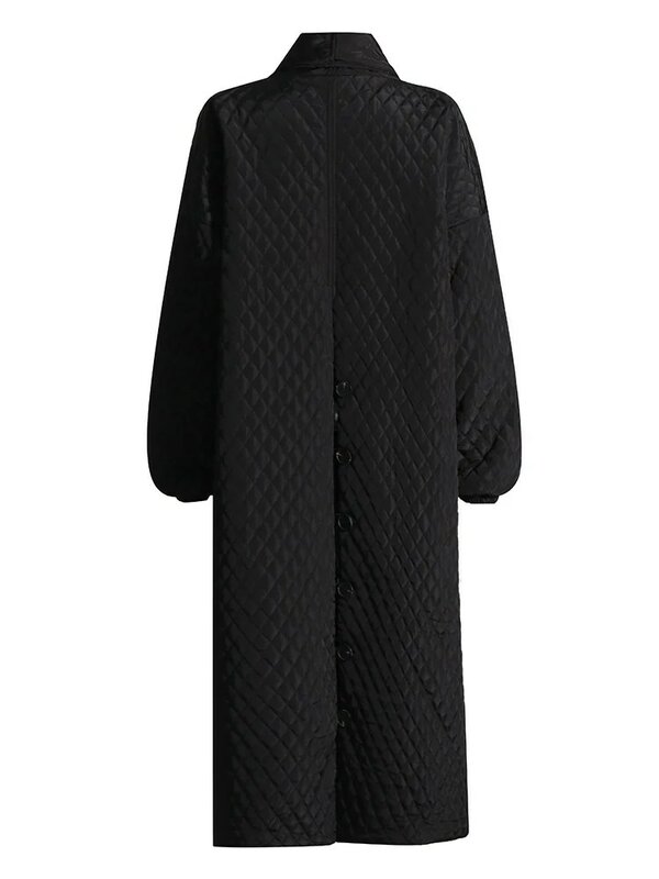 BPN-parka informal de manga larga para mujer, abrigos minimalistas de gran tamaño con cuello en V y bolsillos de retales, a la moda, novedad de 2024