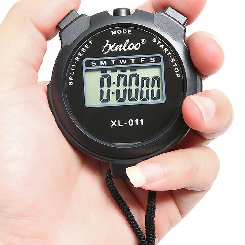Ręczny stoper sportowy cyfrowy licznik czasu Fitness wielofunkcyjny stoper licznik elektroniczny