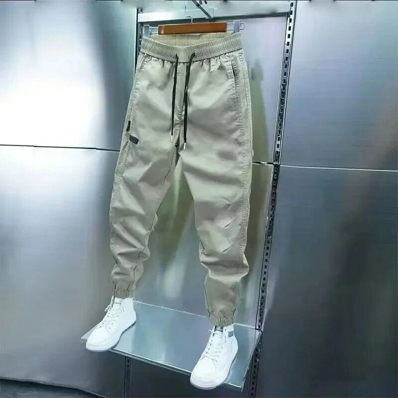 Bawełniane spodnie Cargo spodnie męskie Streetwear hiphopowe spodnie dresowe męskie na co dzień spodnie haremowe letnie Harajuku szczotkowane spodnie męskie
