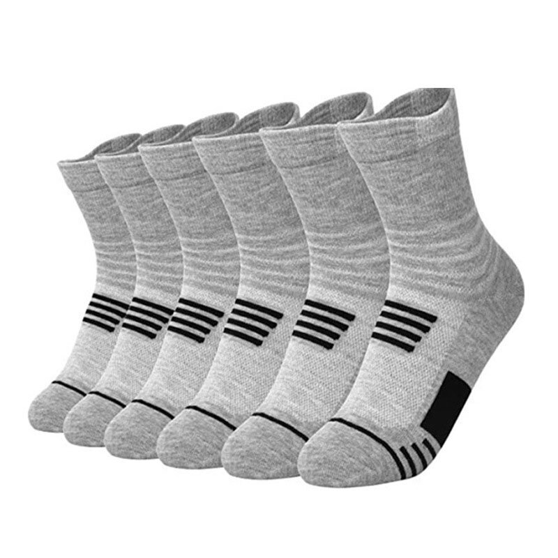 Calcetines deportivos de baloncesto para hombre, medias cómodas y transpirables, resistentes al desgaste, desodorización, alta calidad, primavera y otoño, 6 pares