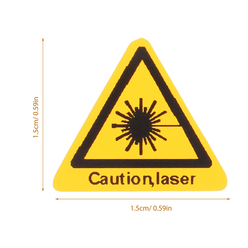 50 Pcs Laser Safety Signs Label Warning Security The Caution Pvc Decals