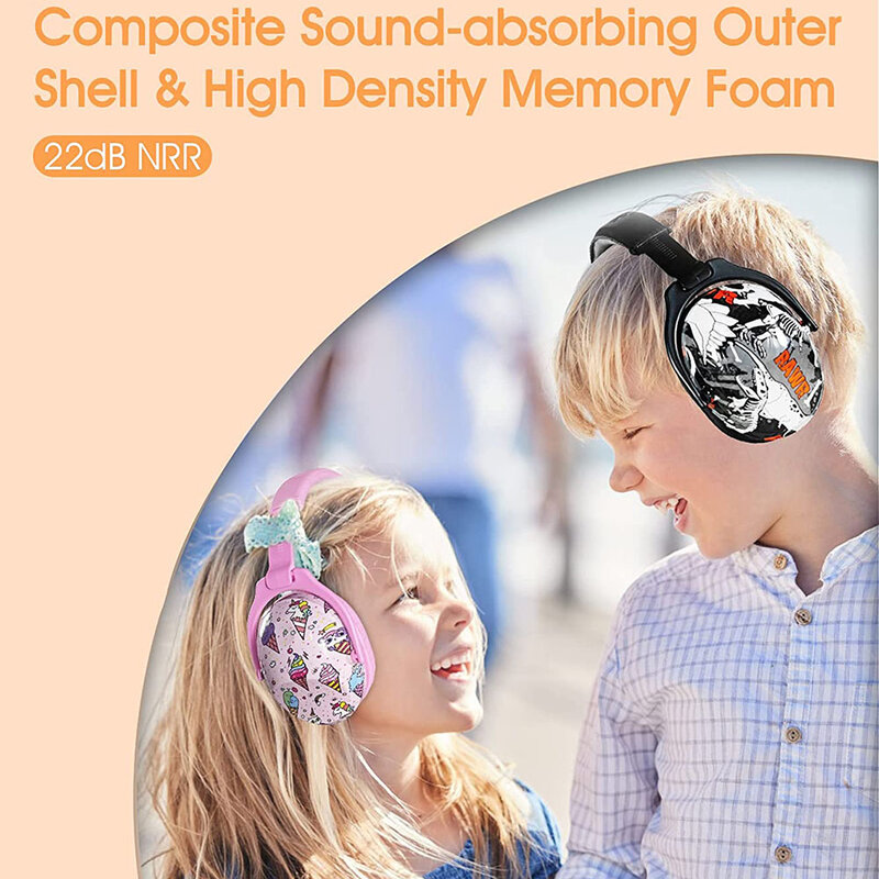 HOCAZOR Kids Ear Protection Earmuffs For Children Autism Hearing Sensory Issues Noise Reduction Ear-muff Protecting Hearing