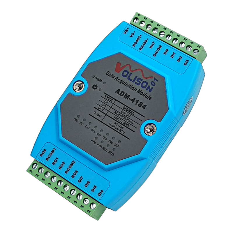 8 Channel Digital Acquisition Switch DI/DO 4CH Relay Control Module MODBUS RS485 Communication