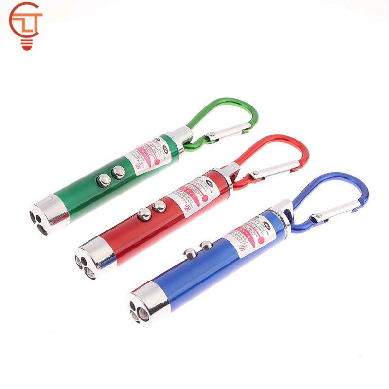 1Pcs 3 in1 UV Banknote Detection Lamp Outdoor Powerful Mini LED Flashlight With Buckle Hanging Waterproof Pen Light Key Rings