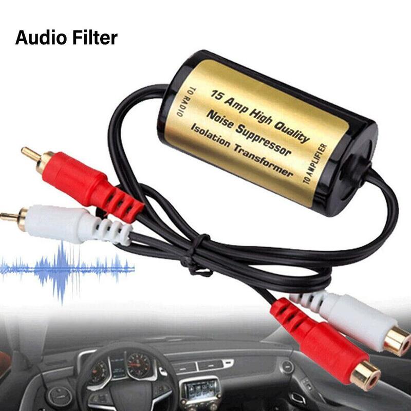 1 buah Filter kebisingan Audio RCA mobil secara efektif mengurangi Speaker Audio Filter Audio Noise Suppressor Transformer isolasi