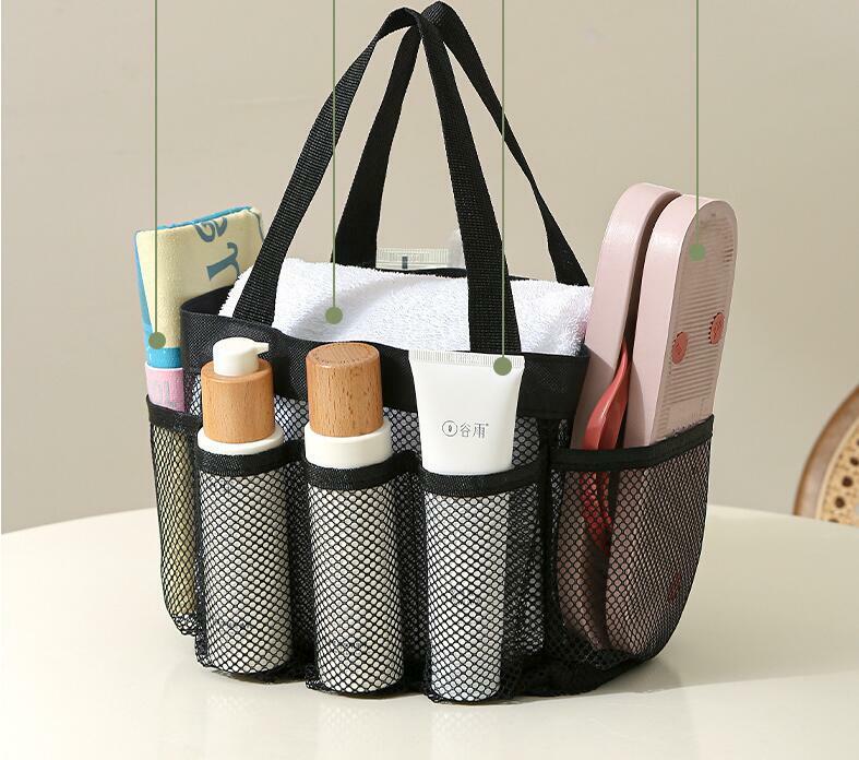 Large Mesh Dive Tote Bag with Separated Inner Compartment,Portable Shower  with Durable Handle
