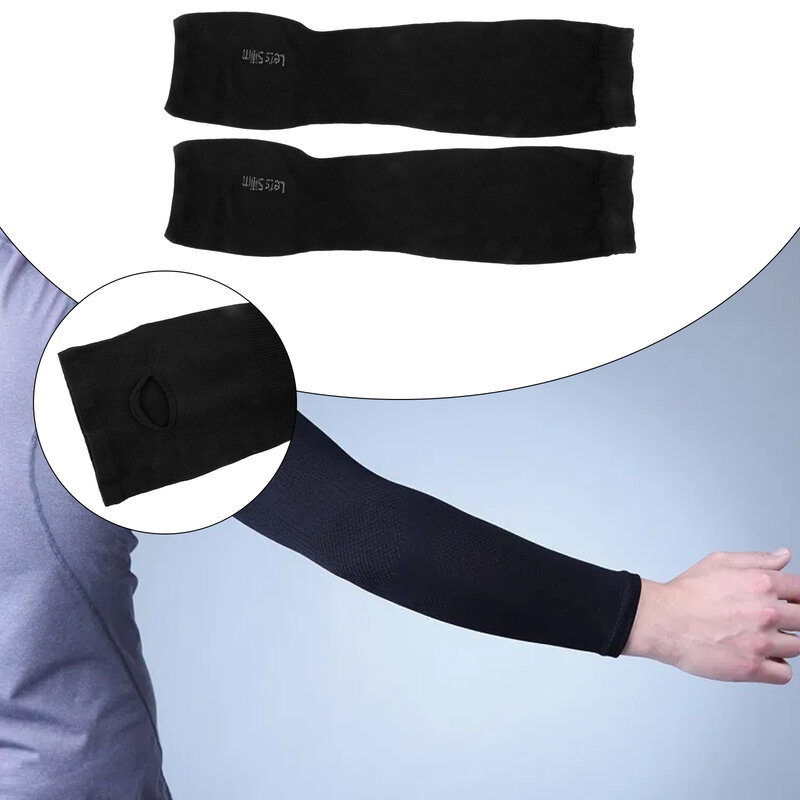 1 pasang sarung tangan tipis Pria Wanita, lengan panjang es perlindungan UV sarung tangan sutra es lengan 2 0 2 4