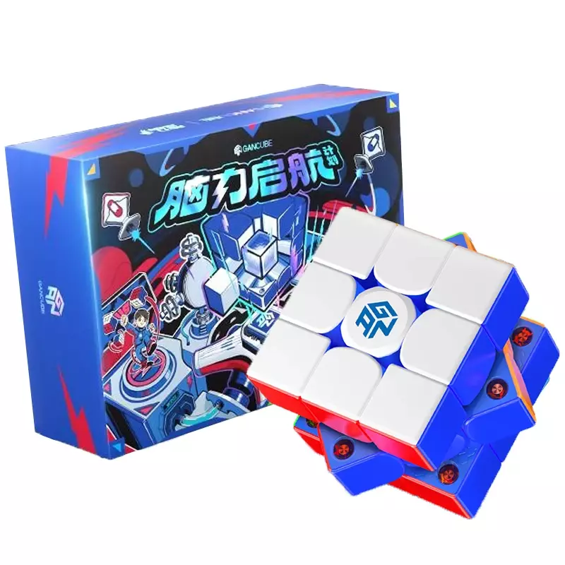 ガン356私限定版マジックスピードキューブ、ステッカーレスプロフェッショナルフィジェット玩具、lingLong cuboパズル