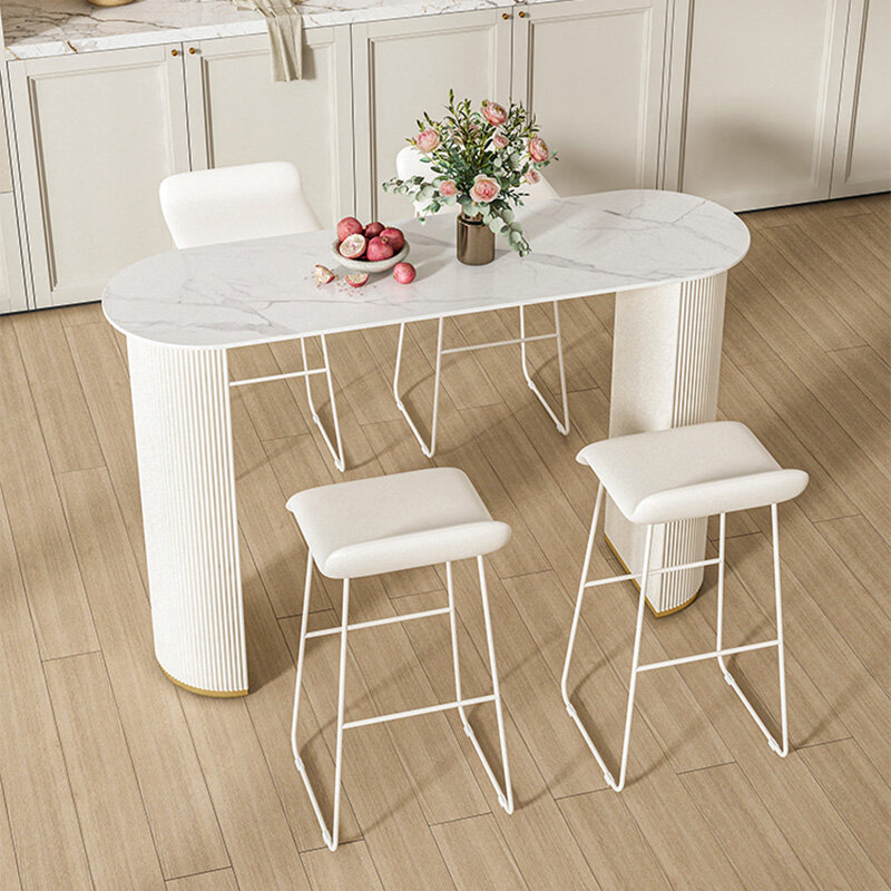 Mesas de Bar nórdicas Para Sala de estar, muebles de decoración de lujo Para el hogar, color blanco, minimalistas
