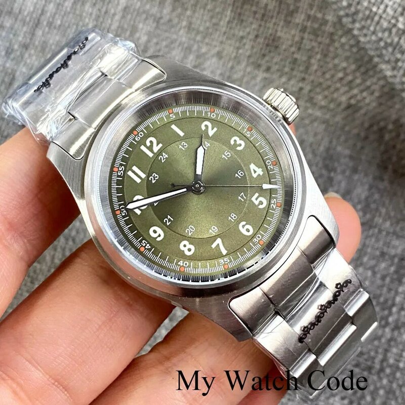 Tandorio 200M Waterdicht Veld Horloges Nh35 Pt5000 Uurwerk 36Mm Dames Staal Sport Mechanisch Polshorloge Sapphrie Glazen Piloot