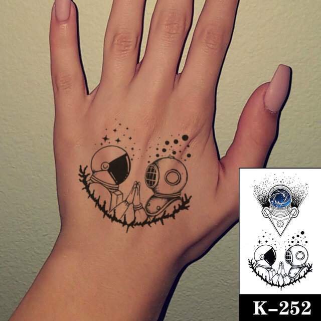 Tatuaje temporal a prueba de agua, tatuaje negro dibujado a mano, diseño de corazón, arte corporal, tatuaje falso, tatuaje Flash, muñeca, tobillo femenino