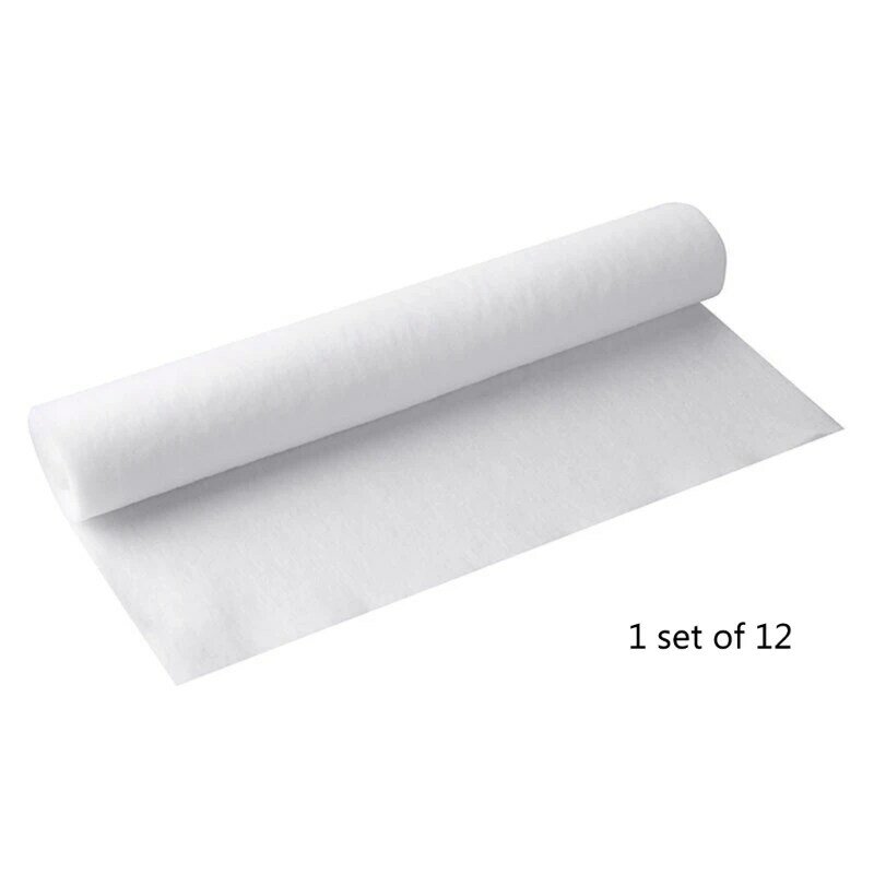 12-piece/set Durable & Portable Kitchen Filter Papers Absorbent Disposables Filter Sheets Lightweight for Ranges Hoods Dropship