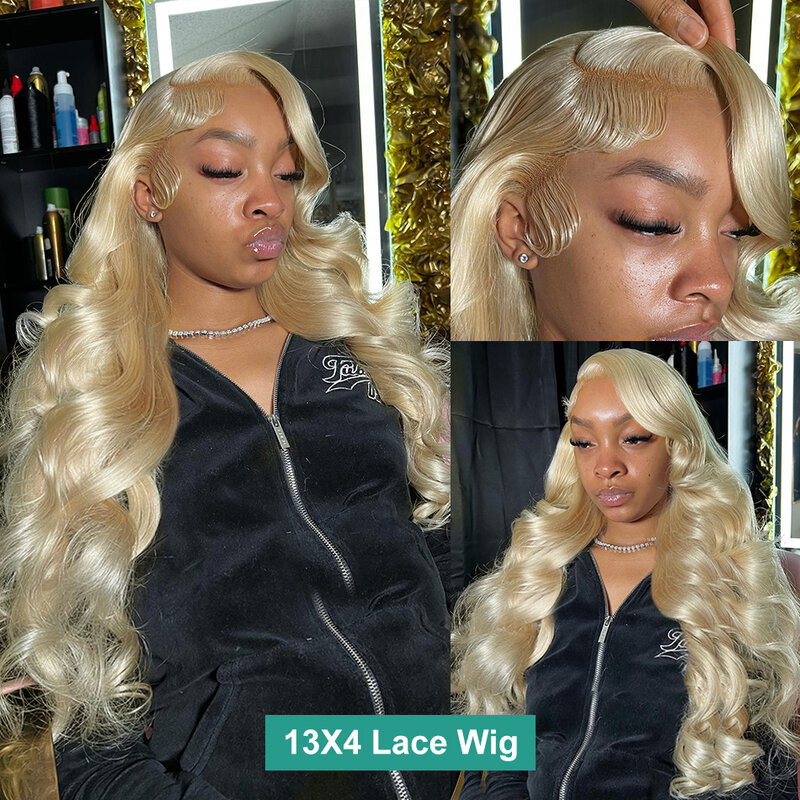 HD 180_ 613 Blonde 13x6 Lace Front Human Hair Wigs Body Wave 38 Inches 13x4 Lace Frontal Wig 5X5 Glueless