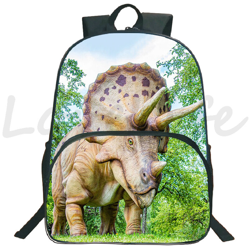 Рюкзак для мальчиков и девочек с изображением животных и динозавров, школьный ранец с мультипликационным рисунком, Детская маленькая сумка на плечо, Детский рюкзак, сумка для книг, 16 дюймов