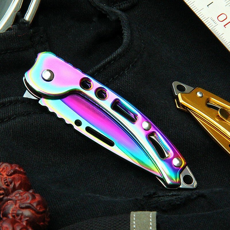 EDC Pocket Knife New Stainless Steel Folding Portable Unboxing Knife Outdoor Camping tool Knives Multifunctional Peeling Knives