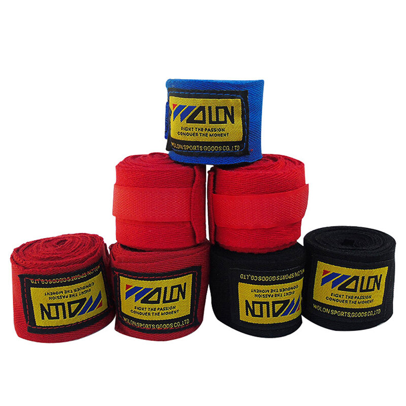 1 paire de bandages de boxe en coton pour homme, équipement de poignet pour sanda, taekwondo, muay-thaï, gufamilde boxbones, MMA