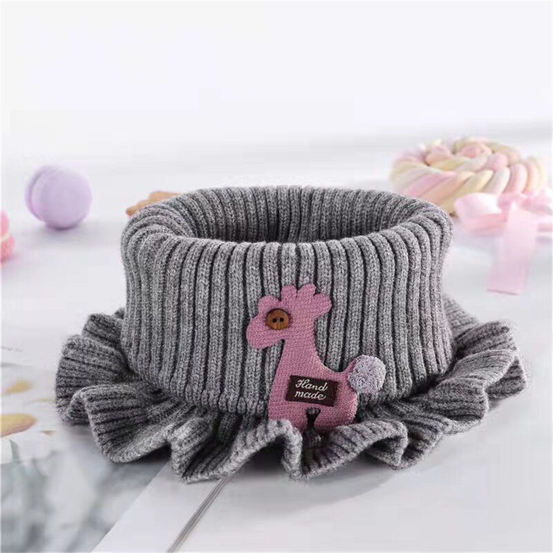 2023 New Girls Boy Winter Scarf Kids Knitted Warm Scarves Soft Toddler Neck Collar Kids Gifts