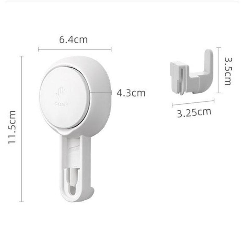 4PCS No Punching Bathroom Traceless Strong Adhesive Bathroom Kitchen Wall Suction Cup Hook Towel Adhesive Hook Easy Install