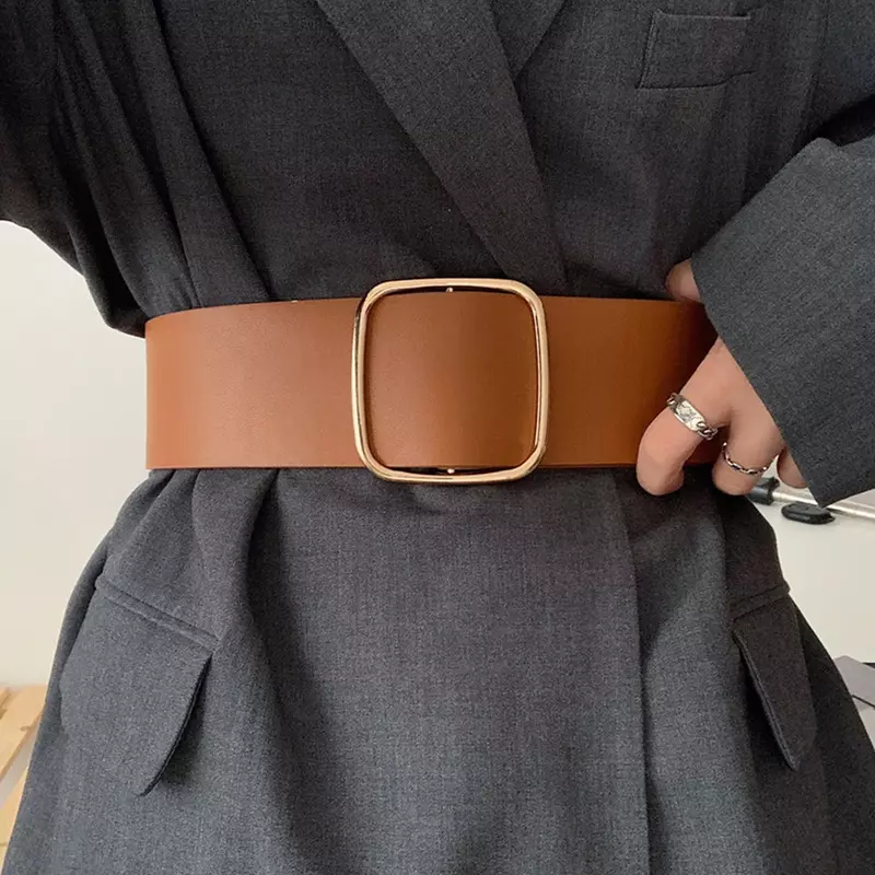 2024 New Wide Black Corset Belt Female Waist Plus Size Belts for Women High Quality Brow Big Waistband No Pin Dress Accessory