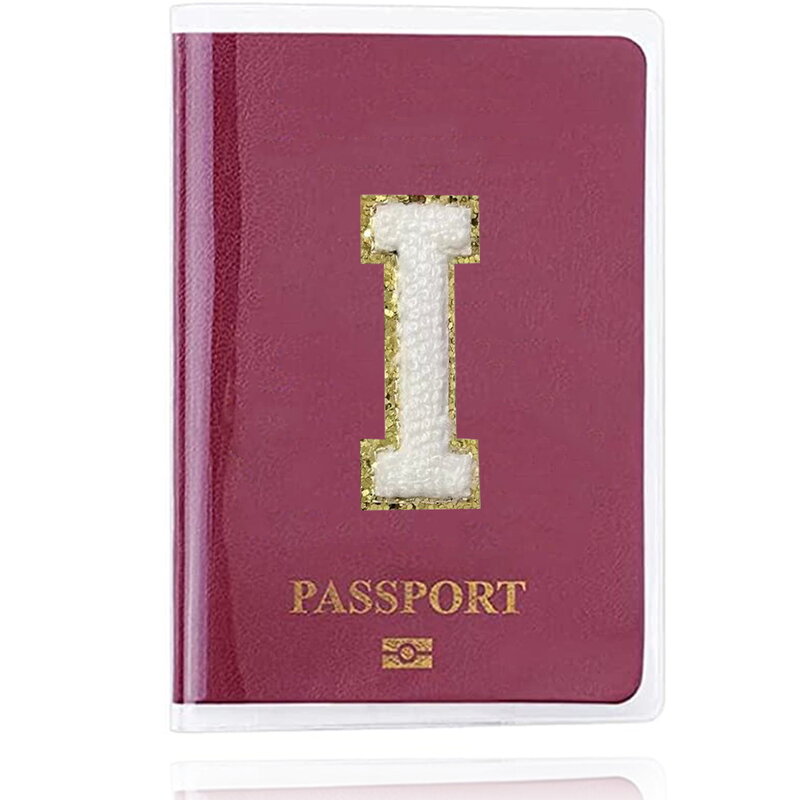 New Simple Fashion Passport Cover Name Pattern Slim Travel Passport Holder Wallet Gift PVC Waterproof Card Case Cover Unisex