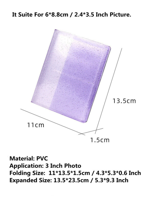 64 Pockets Book Album For Fujifilm Instax instant Mini 11 9 8 7s 70 25 50s 90 Mini Films 3/4 inch Photo paper Film Card Holder