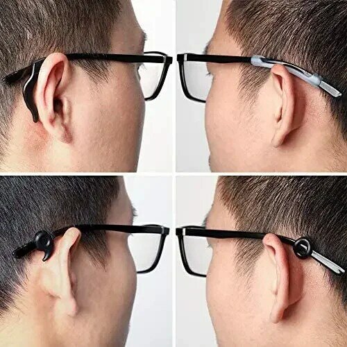 20PCS gancio per l'orecchio antiscivolo accessori per occhiali da vista occhiali da vista impugnatura in Silicone supporto per punta del tempio occhiali da vista Grip