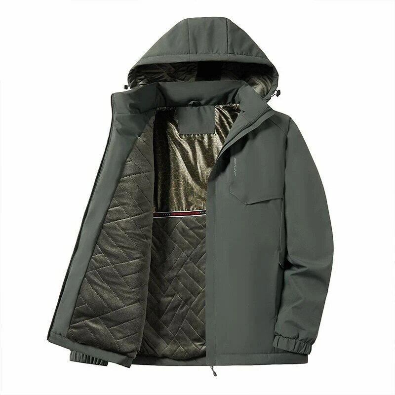 メンズパッド入りショートジャケット、暖かい登山服、防風コート、アウトドアジャケット、冬、ホット