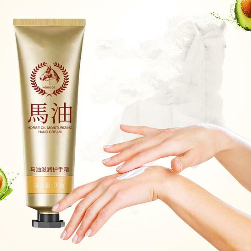 Horse Oil Hand Cream para cuidados com a pele, anti-envelhecimento, anti-crack, loção, clareamento, Nourishi, inverno, K0K6, 1pc