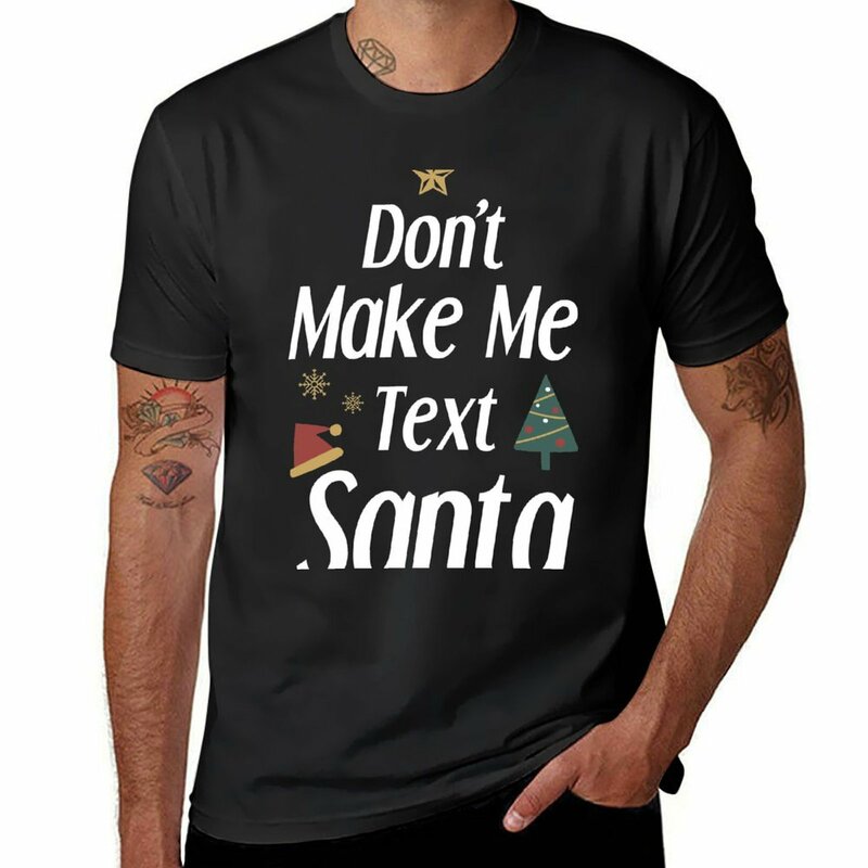 Jangan membuat saya mengirim pesan Santa, hadiah Natal, hadiah dasar, kaus Sweater Natal lucu pakaian pria motif hewan anak laki-laki