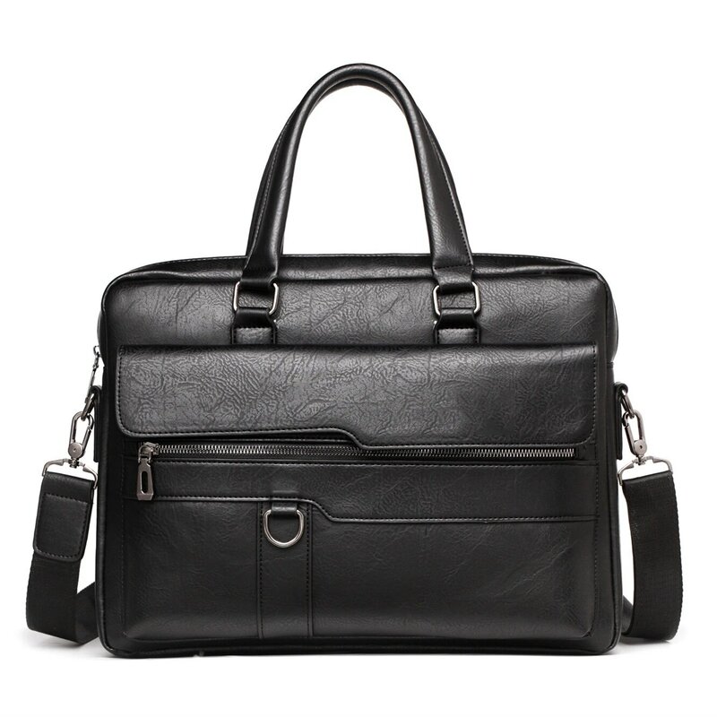 14 Inch Laptop Bag Men Briefcase Bag High Quality Business PU Leather Shoulder Messenger Bags Office Handbag