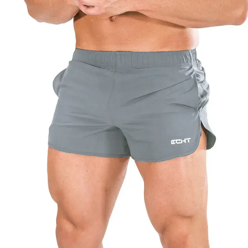 Летние спортивные шорты, быстросохнущие мужские трёхсекционные брюки для марафона, бега, фитнеса, повседневные пляжные брюки, трёхсекционные брюки для фитнеса