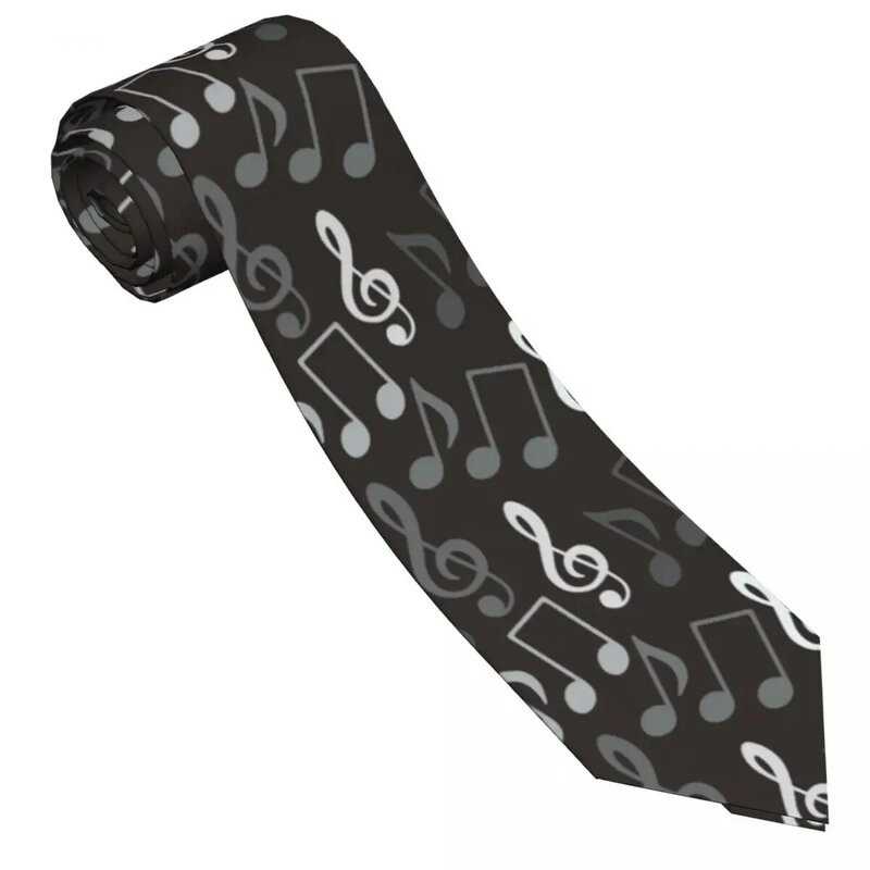Nuty drukowane krawaty grafika fortepianu na imprezę Cosplay krawaty dla dorosłych modny krawat akcesoria wysokiej jakości projekt kołnierzyk krawat