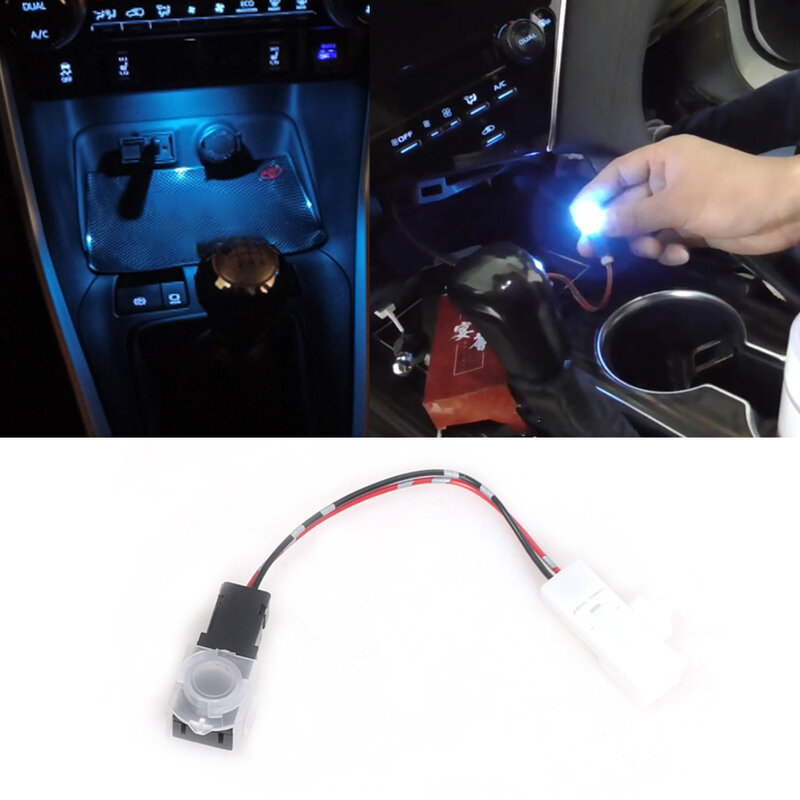 LED carro interior copo de água armazenamento caixa lâmpada, atmosfera luz decorativa, luz ambiente para Toyota Camry 2018 2019 2020 2021