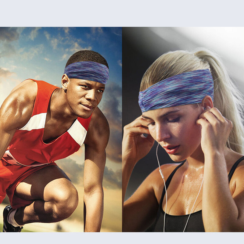 Diadema elástica para Yoga, cinta para la cabeza para Fitness, absorbente de sudor, deportiva