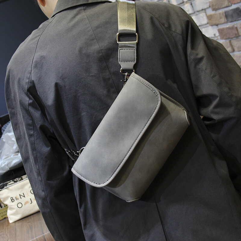 New Season Men's Small Crossbody Bag Trend Fashion Boys Personality Small Shoulder Backpack Mobile Phone Pocket