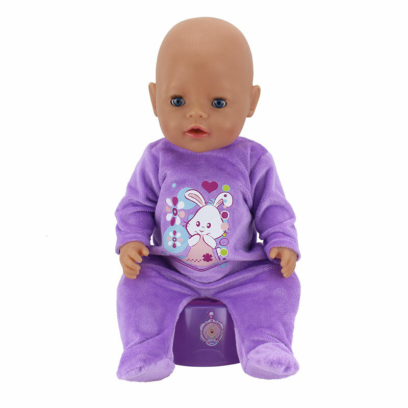 Pakaian Lompat Boneka Baru untuk Boneka Bayi 43Cm 17 Inci Pakaian Boneka Bayi Terlahir Kembali dan Aksesori