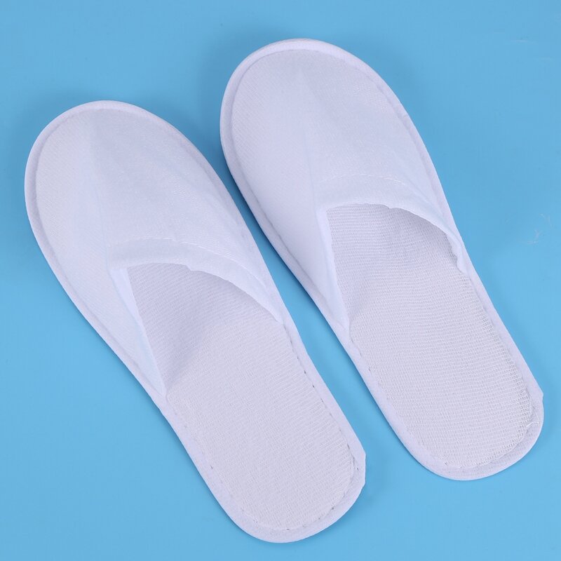 Disposable Slippers,24 Pairs Closed Toe Disposable Slippers Fit Size For Men And Women For Hotel, Spa Guest Used, (White)