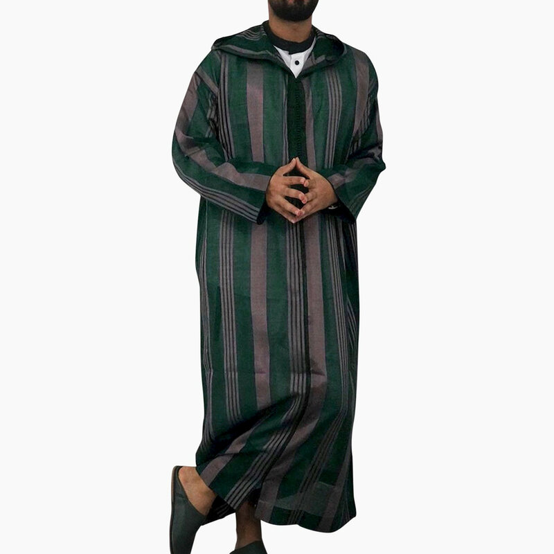 Abbigliamento uomo musulmano caftano Robes allentato Ramadan Fashion Leisure tradizionale etnico medio oriente Kurta abito turco arabo Dubai