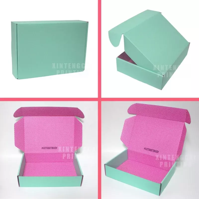 Produzione di scatole postali personalizzate produzione di scatole postali colorate personalizzate con Logo personalizzato stampato, scatola di imballaggio per abbigliamento durevole